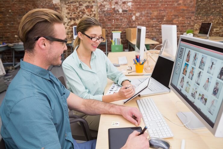 Professional website redesign agency hero illustration